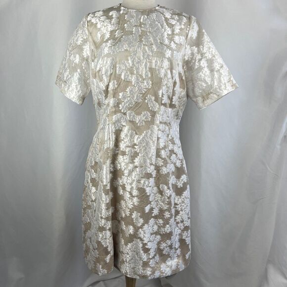 Lela Rose Cream floral lace dress